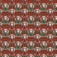 Plaid Dog Christmas Gift Wrap, Weimaraner Dog Wrapping Paper, Festive Canine Wrapping Paper, Dog Lover Holiday Gift Wrap, Pet Present Paper