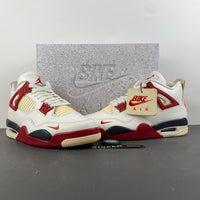 Low Top Sneakers, White Black Red Colorway, Lace Up Design, Casual Gift for Sneaker Fans