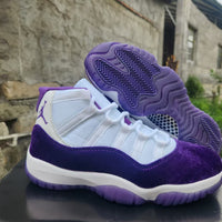 High Top Sneakers, White Purple Colorway, Lace Up Design, Casual Gift for Sneaker Fans