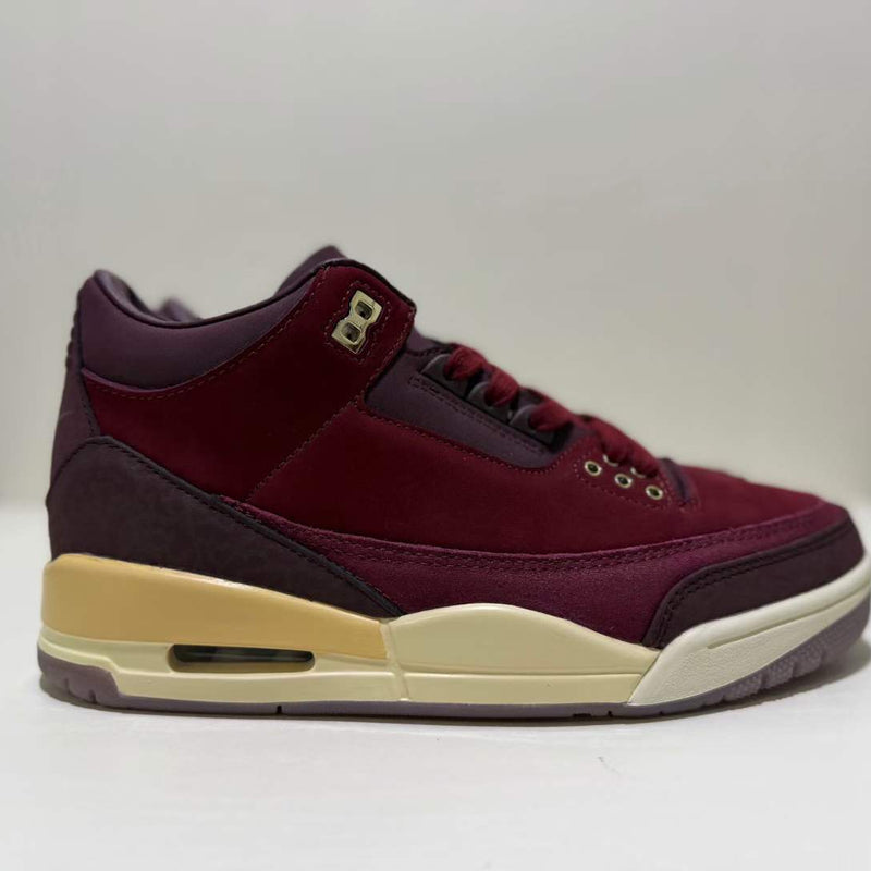 Mid Top Sneakers, Burgundy Beige Colorway, Lace Up Design, Casual Gift for Sneaker Fans