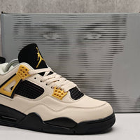 Mid Top Sneakers, Beige Black Yellow Colorway, Lace Up Design, Casual Gift for Sneaker Fans