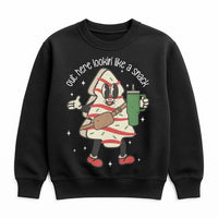 Retro Snack Holiday Sweatshirt, Christmas Tree Cake Sweatshirt, Adorable Christmas Tree Cake Crewneck, Humorous Xmas Snack Sweater, Holiday Present