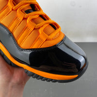 Low Top Sneakers, Black Orange Colorway, Patent Leather Footwear, Lace Up Design, Casual Gift for Sneaker Fans