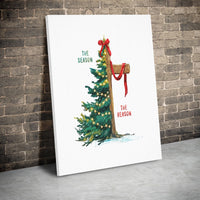 Christmas Cross Canvas Print, The Reason for the Season Canvas Art, Religious Scripture Wall Art, Holiday Faith Decor, Christian Home Present