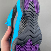 Low Top Sneakers, Blue Black Colorway, Lace Up Design, Casual Gift for Sneaker Fans