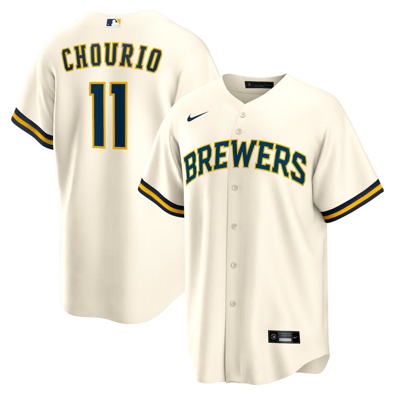 Milwaukee Brewers Jackson Chourio Cream Home Replica Jersey