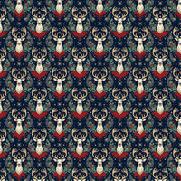 Winter Woodland Reindeer Gift Wrap, Christmas Deer Wrapping Paper, Vintage Holiday Deer Wrapping Paper, Xmas Present Wrap, Holiday Gift Wrap