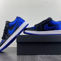 Low Top Sneakers, Black Blue Colorway, Lace Up Design, Casual Gift for Sneaker Fans