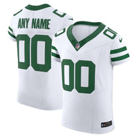 New York Jets White Elite Custom Jersey
