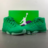 Retro Low Top Sneakers, Green Colorway, Suede Footwear, Lace Up Design, Casual Gift for Sneaker Fans