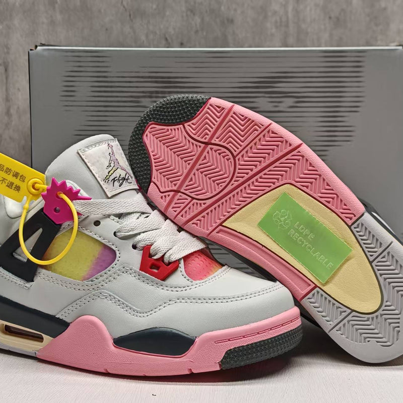 Mid Top Sneakers, Pink Colorway, Lace Up Design, Casual Gift for Sneaker Fans