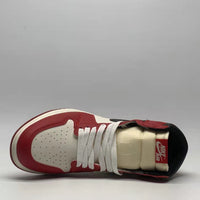 Sneakers, Red Cream Colorway, Lace Up Design, Casual Gift for Sneaker Fans