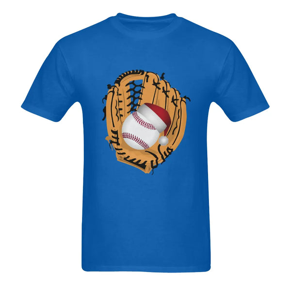 Christmas Baseball Shirt, Santa Hat Baseball T-Shirt, Holiday Sports Graphic Tee, Two Sided Print Tee, Present for Baseball F