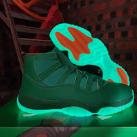 High Top Sneakers, Green Colorway, Lace Up Design, Casual Gift for Sneaker Fans