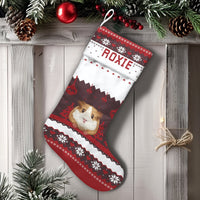 Custom Pet Name Holiday Stocking, Personalized Guinea Pig Christmas Stocking, Adorable Small Animal Xmas Stocking, Unique Pet Lover Present