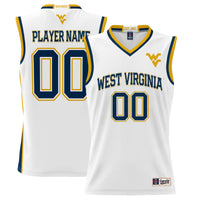 West Virginia Mountaineers Lightweight NIL Pick-A-Player Basketball Jersey - White