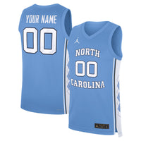 North Carolina Tar Heels Custom Replica Basketball Jersey - Carolina Blue