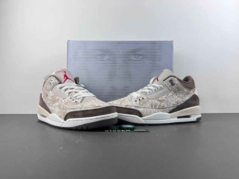 Retro Low Top Sneakers, White Brown Colorway, Laser Etched Design, Lace Up Design, Casual Gift for Sneaker Fans