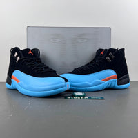 Retro Low Top Sneakers, Blue Black Orange Colorway, Lace Up Design, Casual Gift for Sneaker Fans