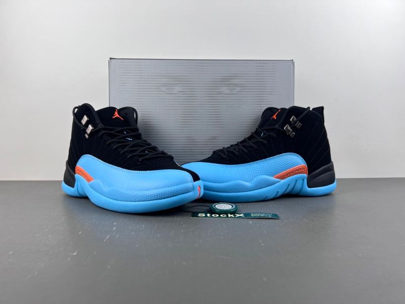 Retro Low Top Sneakers, Blue Black Orange Colorway, Lace Up Design, Casual Gift for Sneaker Fans
