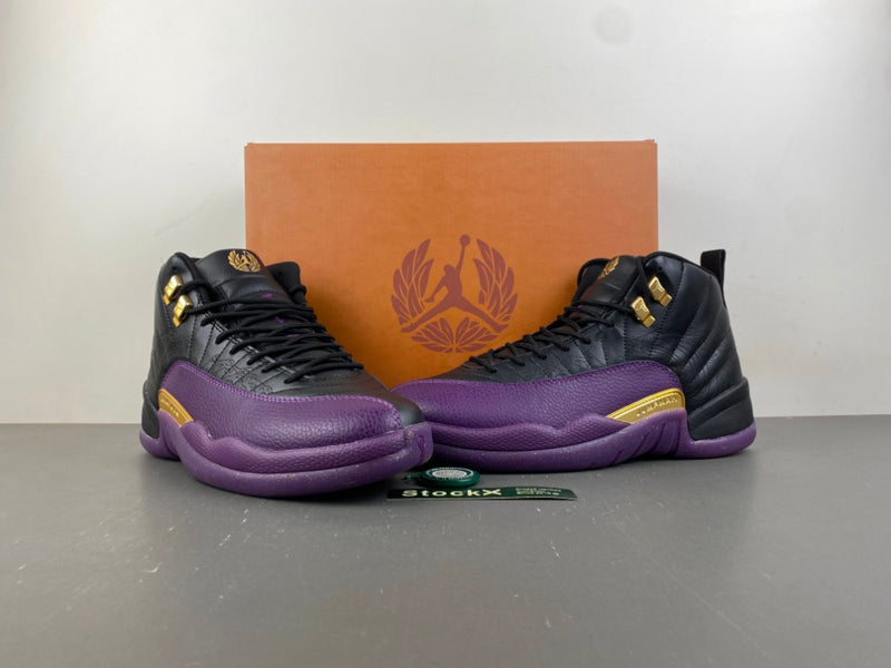 Retro High Top Sneakers, Black Yellow Purple Colorway, Leather Footwear, Lace Up Design, Casual Gift for Sneaker Fans