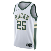 Milwaukee Bucks Association Edition Swingman Jersey - White - Kasparas Jakučionis