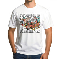 Duck Hunting Santa T-Shirt, Flying South for Christmas Shirt, Humorous Hunter Holiday Tee, Retro Duck Hunter Shirt, Outdoorsmen Christmas Present