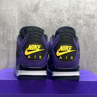 Mid Top Sneakers, Purple Gold Colorway, Lace Up Design, Casual Gift for Sneaker Fans