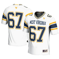 #1 West Virginia Mountaineers Football Jersey - White