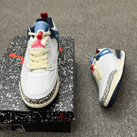Low Top Basketball Shoes, Blue White Red Colorway, Lace Up Design, Casual Gift for Shoe Lovers
