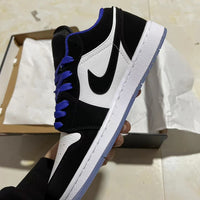 Retro Low Top Basketball Shoes, Black White Colorway, Lace Up Design, Casual Gift for Shoe Lovers