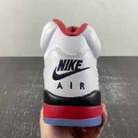 High Top Sneakers, White Black Red Colorway, Leather Footwear, Lace Up Design, Casual Gift for Sneaker Fans