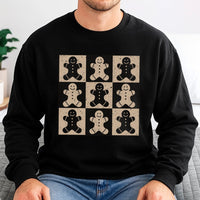 Checkerboard Gingerbread Crewneck, Retro Gingerbread Man Sweatshirt, Adorable Gingerbread Christmas Sweater, Holiday Cookie Pullover, Xmas Present