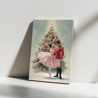 Christmas Ballet Canvas Print, Nutcracker and Ballerina Canvas, Holiday Dance Wall Art, Festive Nutcracker Canvas, Ballerina Dancer Present