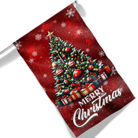 Merry Christmas Holiday Yard Flag, Christmas Tree Garden Flag, Festive Winter Outdoor Decor, Double Sided Lawn Banner