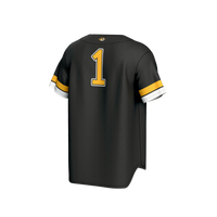 #1 Missouri Tigers Lightweight Collegiate Baseball Fashion Jersey - Black