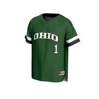 #1 Ohio Bobcats Lightweight Collegiate Baseball Fashion Jersey - Green