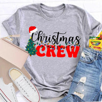 Festive Trees and Lights Graphic Shirt, Christmas Crew T-Shirt, Matching Family Xmas Tee, Holiday Party Group Vacation Shirt