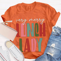 Very Merry Holiday Shirt, Lunch Lady Christmas T-Shirt, School Cafeteria Graphic Tee, Humorous Christmas Lunch Lady Tee, School Staff Present