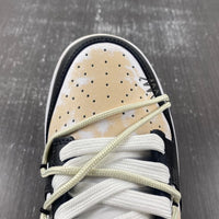 Low Top Sneakers, White Black Brown Colorway, Lace Up Design, Casual Gift for Sneaker Fans