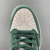 Low Top Sneakers, White Black Green Colorway, Reverse Hook Design, Lace Up Design, Casual Gift for Sneaker Fans