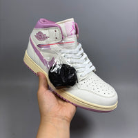 High Top Sneakers, White Purple Colorway, Lace Up Design, Casual Gift for Sneaker Fans