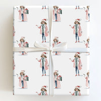 Female Physician Wrapping Paper, Doctor Christmas Wrapping Paper, Healthcare Worker Gift Wrap, Medical Professional Xmas Wrapping Paper