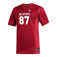 #87 NC State Wolfpack Replica Football Jersey - Red