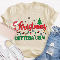 Festive Holiday Tree Lunch Lady Shirt, Christmas Cafeteria Crew T-Shirt, School Cafeteria Staff Christmas Tee