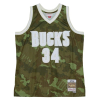 Milwaukee Bucks NBA Ray Allen 2000 Ghost Green Camo Swingman Jersey