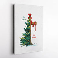 The Season the Reason Scripture Wall Art, Christmas Tree Cross Canvas Print, Christian Holiday Faith Canvas Decor, Religious Christmas Present
