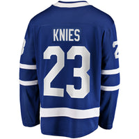Toronto Maple Leafs Matthew Knies Blue Home Premier Breakaway Player Jersey