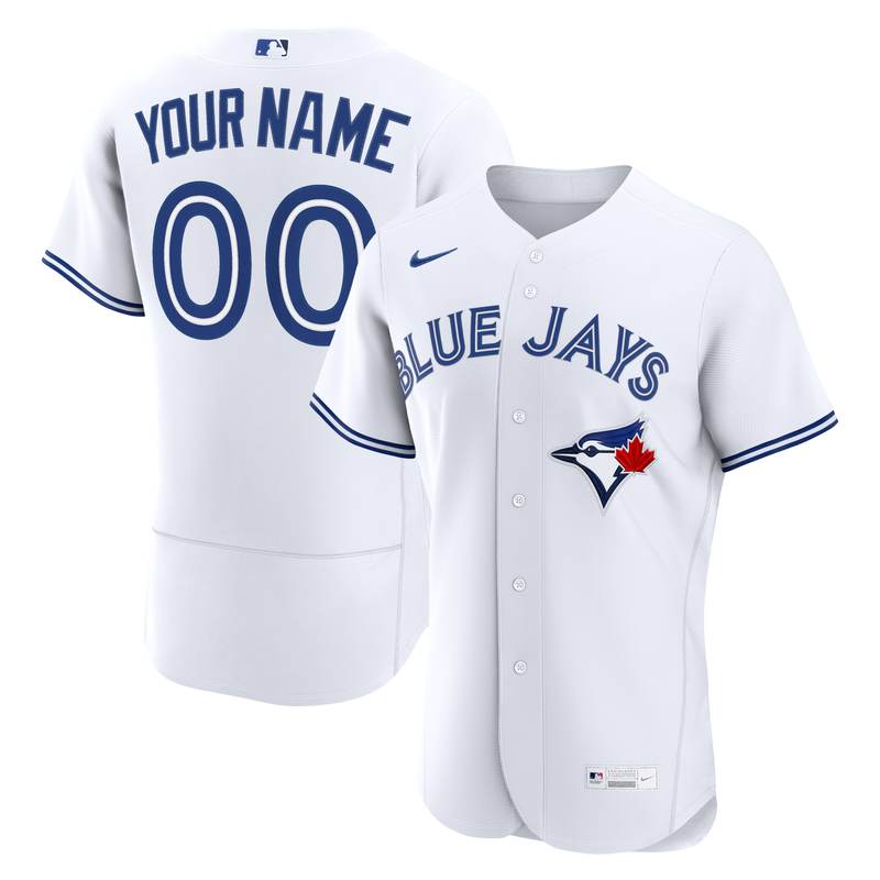 Toronto Blue Jays White Home Authentic Custom Jersey