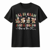 Humorous Gingerbread Medical Shirt, ER Nurse Christmas Shirt, Emergency Room Holiday Graphic Shirt, Hospital Staff Tee, Xmas RN Present for Women